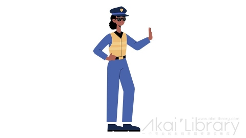 图片素材 扁平警察职业人物角色-2