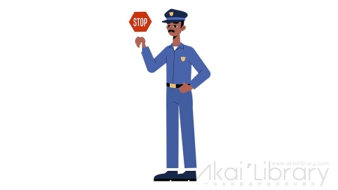 图片素材 扁平警察职业人物角色-3