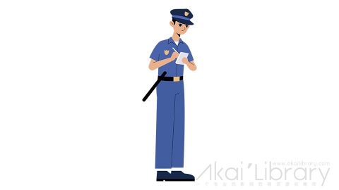 图片素材 扁平警察交警职业人物角色-4