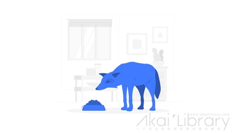 图片素材 观察的狗插画扁平场景