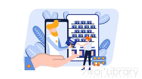 图片素材 扁平医疗药品互联网科技场景-12