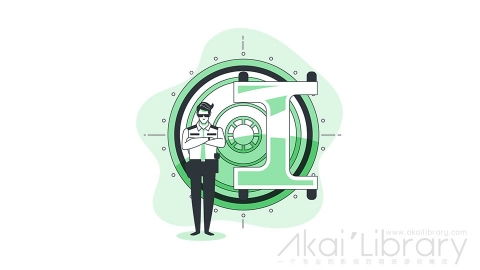 图片素材 保险箱金库银行插画扁平场景