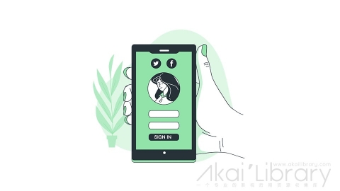图片素材 人账户主页信息插画扁平场景