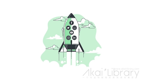 图片素材 自媒体账号运营关注增长插画扁平场景