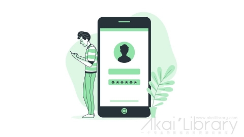 图片素材 手机登录界面插画扁平场景