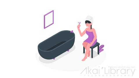 图片素材 脱毛刮毛插画等距立体场景