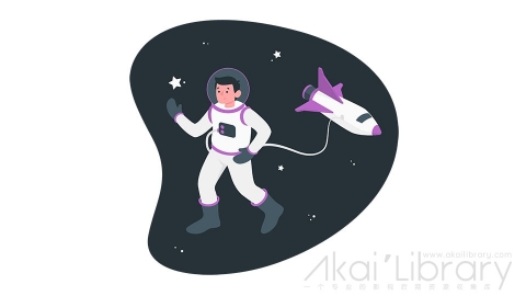 图片素材 宇航员航天员太空行走插画等距立体场景