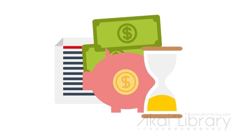 图片素材 扁平金钱金融道具-1