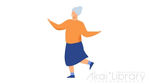 图片素材 扁平跳舞老人插画人物角色-4