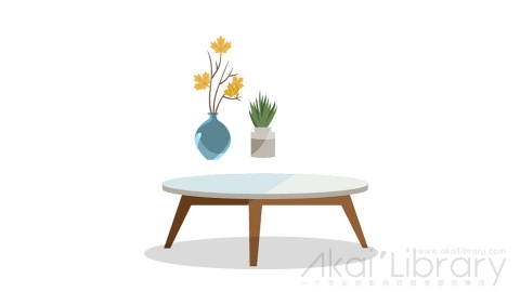 图片素材 扁平茶几花瓶家具-5