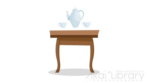 图片素材 扁平桌子茶具家具-4