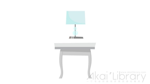 图片素材 扁平桌子台灯家具-2
