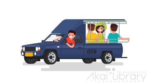 图片素材 扁平观光车车辆交通工具-20