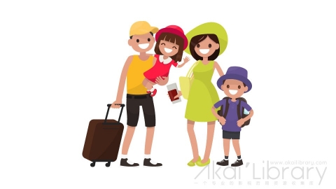 图片素材 扁平旅游家庭日常人物角色-28