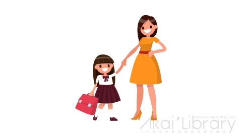 图片素材 扁平妈妈女儿母女日常人物角色-18