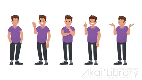 图片素材 扁平男人日常人物角色-43