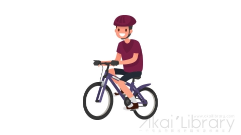图片素材 扁平骑自行车男人日常人物角色-9