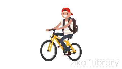 图片素材 扁平骑自行车男人日常人物角色-40
