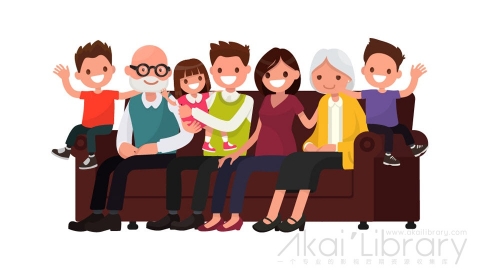 图片素材 扁平全家福合影日常人物角色-22