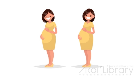 图片素材 扁平孕妇准妈妈日常人物角色-20