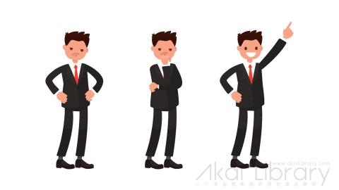 图片素材 扁平职场商务男人物角色-10