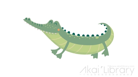 图片素材 扁平鳄鱼插画动物角色-47