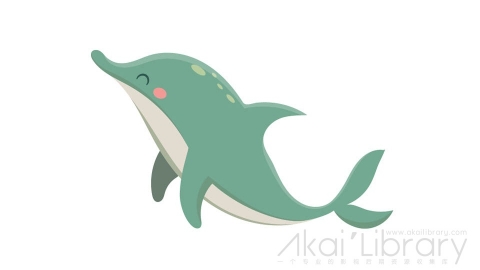 图片素材 扁平海豚插画动物角色-15