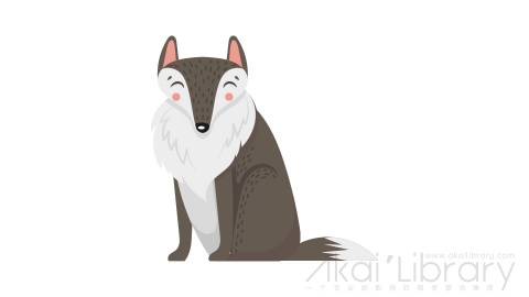 图片素材 扁平狼狗插画动物角色-6