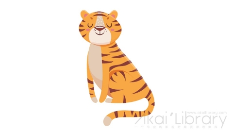 图片素材 扁平老虎插画动物角色-18