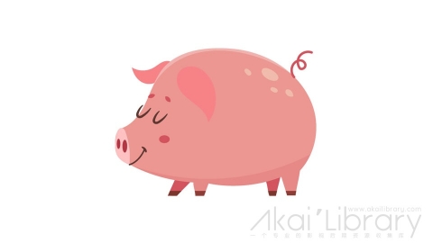 图片素材 扁平猪插画动物角色-45