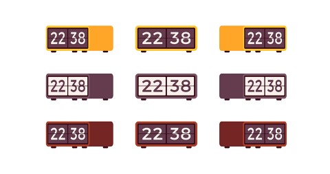 图片素材 扁平创意钟表盘时钟文具道具-23