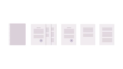 图片素材 扁平文件纸张文具道具-2