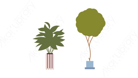 图片素材 扁平绿植花盆家居日常生活道具-39