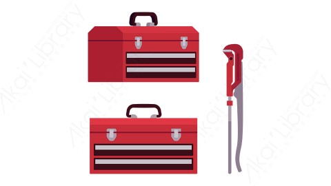 图片素材 扁平钳子工具箱修理工具-3