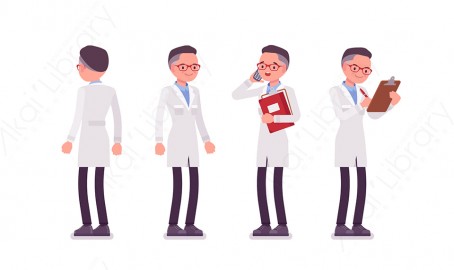 图片素材 扁平科学家人物职业角色-9