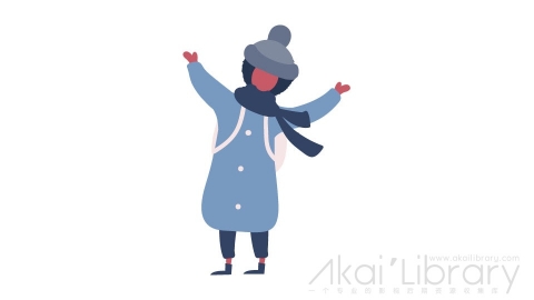 图片素材 扁平冬装女孩儿童插画卡通日常角色人物-1