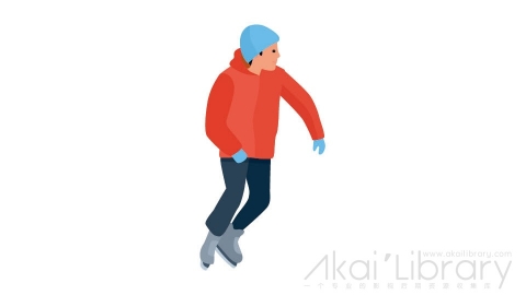 图片素材 扁平冬天滑冰男孩子儿童日常角色人物-11