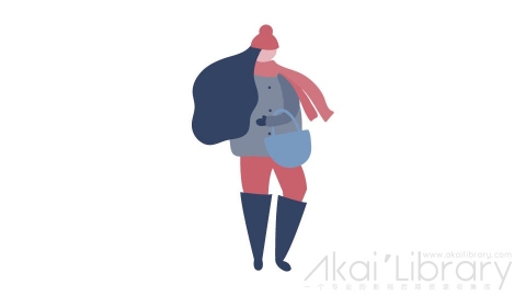 图片素材 扁平冬装围巾女生女人插画卡通日常角色人物-12