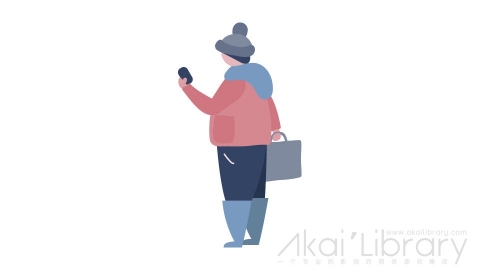 图片素材 扁平冬装女生女人插画卡通日常角色人物-14