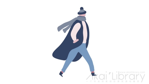 图片素材 扁平冬装男人插画卡通日常角色人物-16
