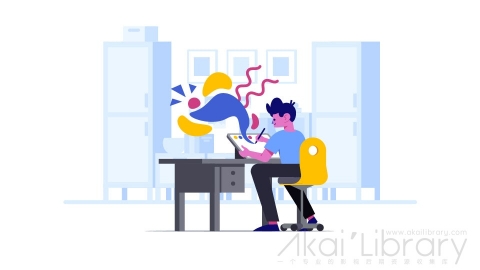 图片素材 扁平数字绘画设计师智能生活场景-23