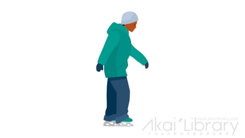 图片素材 扁平冬天滑冰男孩子儿童日常角色人物-3