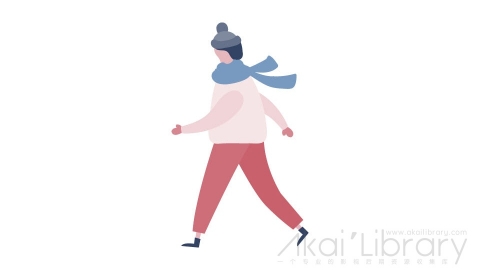 图片素材 扁平冬装女生女人插画卡通日常角色人物-4