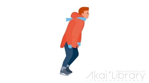 图片素材 扁平冬天滑冰男人日常角色人物-5