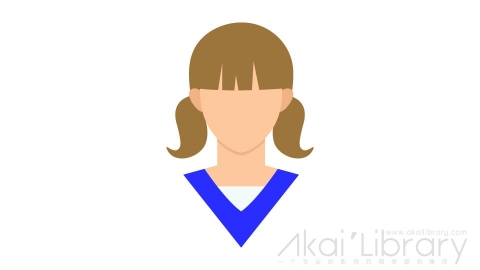图片素材 扁平双马尾辫子女生头像-5