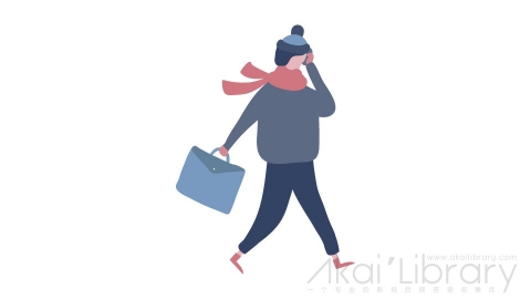 图片素材 扁平冬装女生女人插画卡通日常角色人物-7