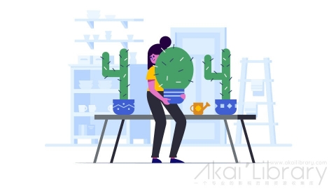 图片素材 扁平仙人掌404界面插画场景-8