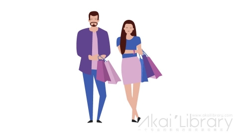 图片素材 扁平情侣购物男女日常角色人物-9