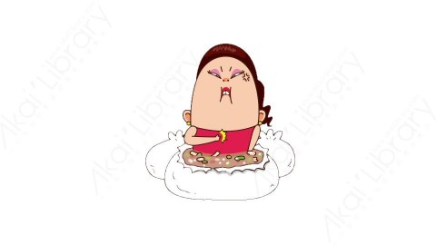 视频素材 可爱大妈家庭主妇动态表情包_01_03