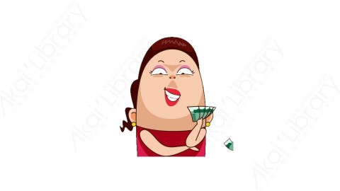 视频素材 可爱大妈家庭主妇动态表情包_01_04